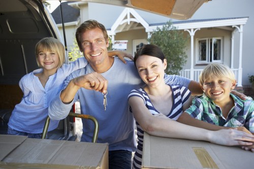 Experienced packers handling household items