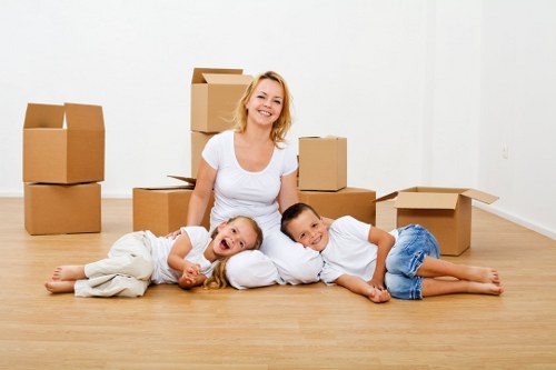 Packed boxes ready for relocation