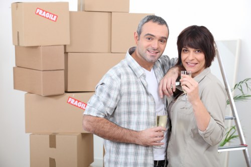 Experienced movers handling household items